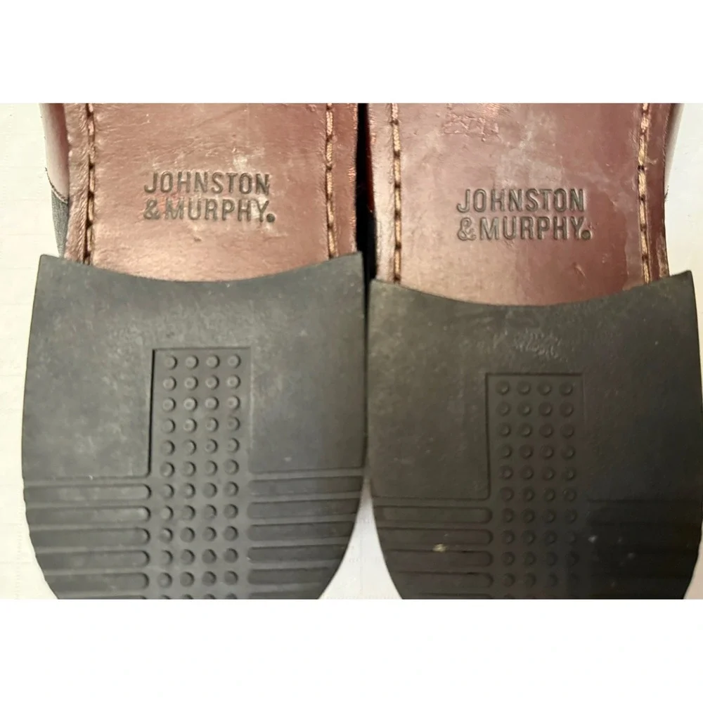 Johnston & Murphy Men Tassel Kiltie Loafers 10.5M Two Tone Brownish Black Preppy